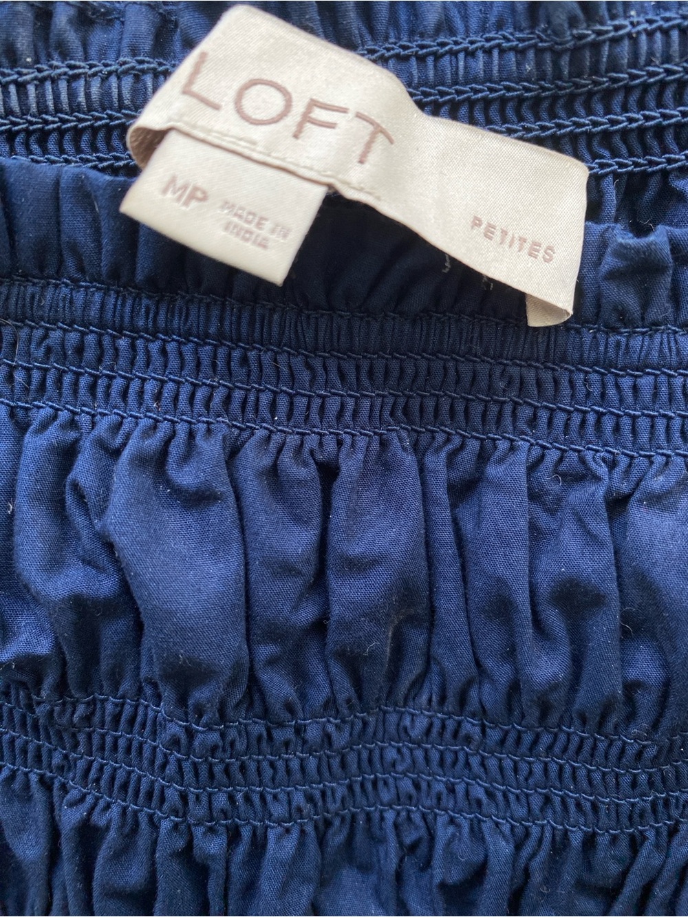 LOFT Poplin Smocked Midi Dress - Picture 4 of 4